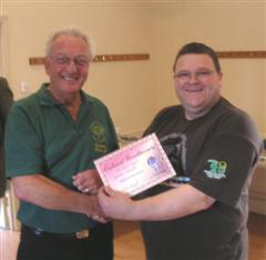 The monthly Highly commended Graham Holcroft received his certificate 